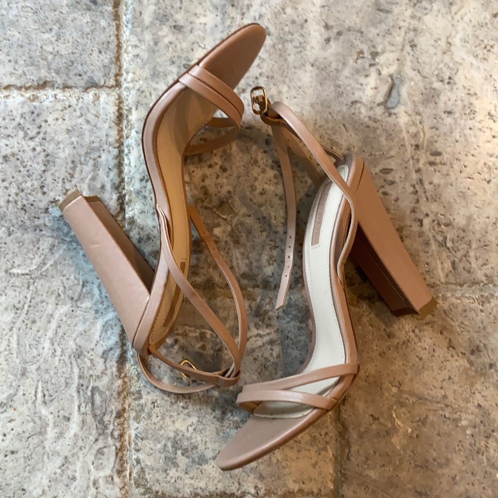 Forever 21 Nude Strappy Heels 7.5